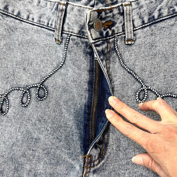 Vintage Golden Star USA Womens Skinny Jeans 11/12 Acid Wash Western Cowgirl - Picture 7 of 14